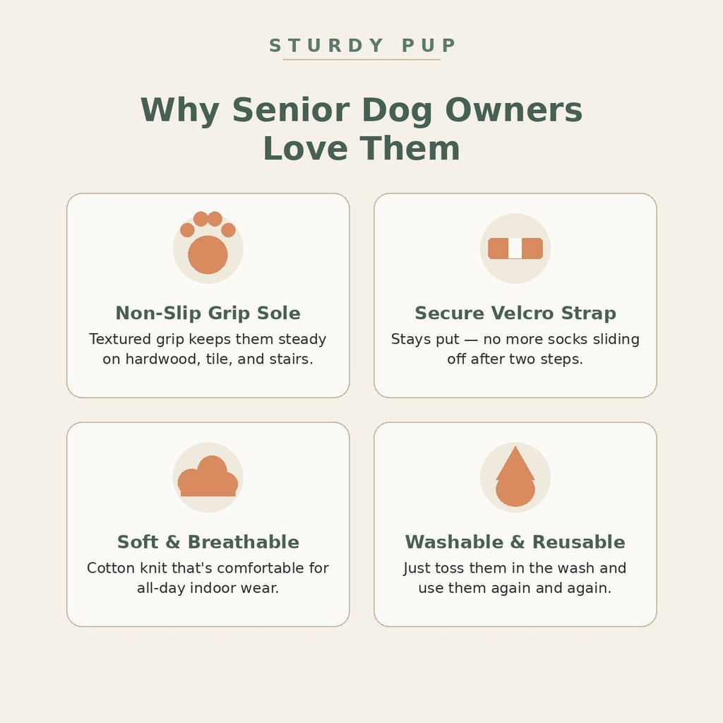 Non-Slip Grip Socks for Senior Dogs for senior dogs - Dog Mobility by Sturdy Pup