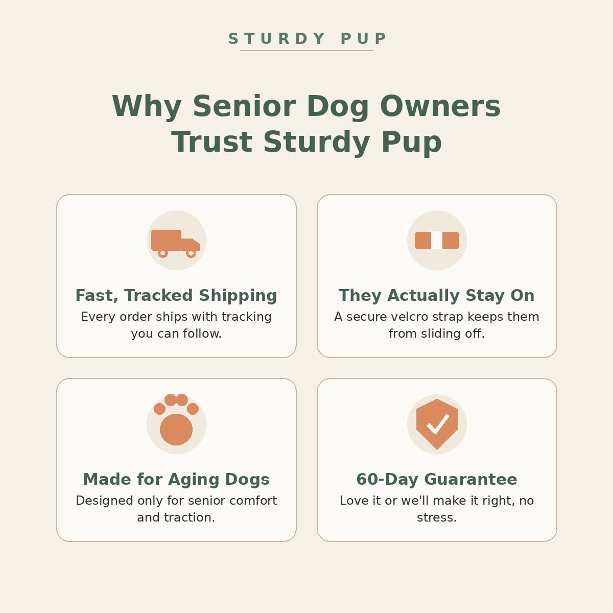 Non-Slip Grip Socks for Senior Dogs for senior dogs - Dog Mobility by Sturdy Pup