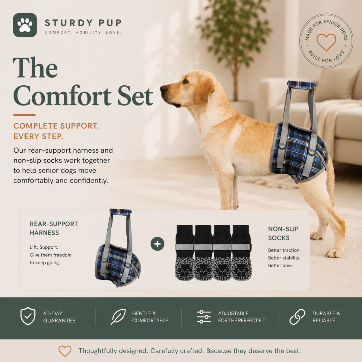 The Comfort Set for senior dogs - Dog Mobility by Sturdy Pup