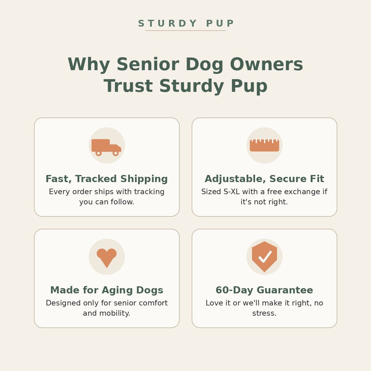 The Comfort Set for senior dogs - Dog Mobility by Sturdy Pup
